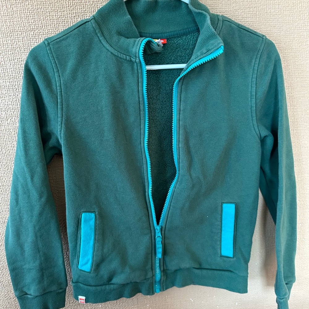 Kids Green Zip-Up Lego Jacket